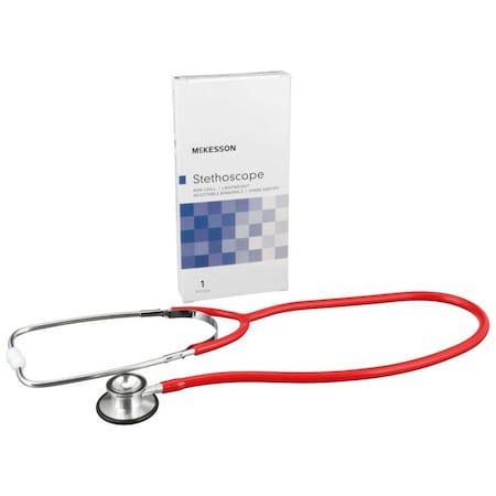 Mckesson Classic Dual Head Stethoscope, Red, 22 Inch 01-670RGM